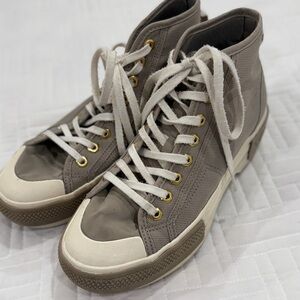 Adidas Cream High-Top Sneakers